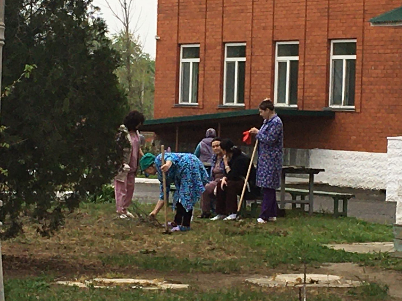 В с. Тарумовка, Тарумовского района на территории ЦР больницы прошёл субботник.
