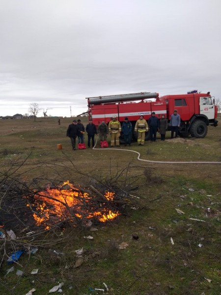 В Ногайском лесничестве, в рамках подготовки к пожароопасному сезону, провели противопожарные учения.