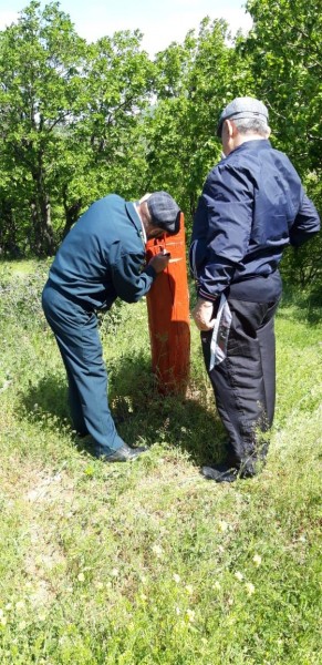 Работники ГКУ РД "Махачкалинское лесничество" продолжают установку и обновление квартальных столбов.